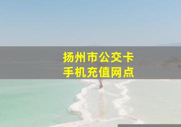 扬州市公交卡手机充值网点