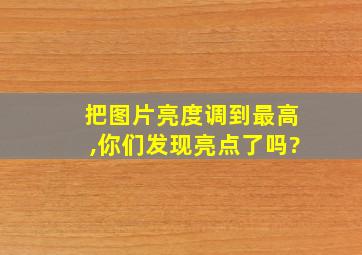 把图片亮度调到最高,你们发现亮点了吗?