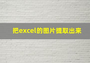 把excel的图片提取出来