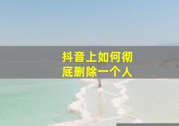 抖音上如何彻底删除一个人