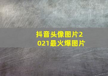 抖音头像图片2021最火爆图片