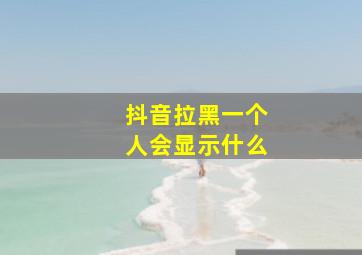 抖音拉黑一个人会显示什么