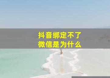 抖音绑定不了微信是为什么