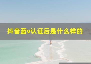 抖音蓝v认证后是什么样的