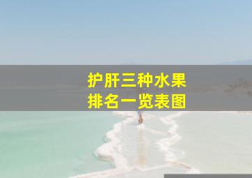 护肝三种水果排名一览表图