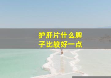 护肝片什么牌子比较好一点