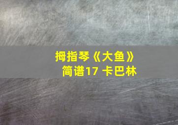 拇指琴《大鱼》简谱17 卡巴林