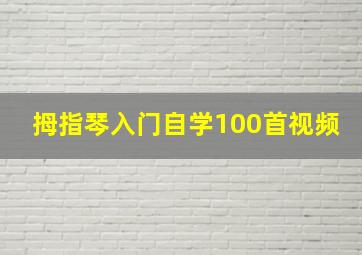 拇指琴入门自学100首视频