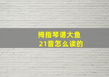 拇指琴谱大鱼21音怎么读的