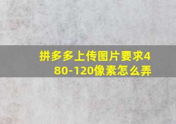 拼多多上传图片要求480-120像素怎么弄