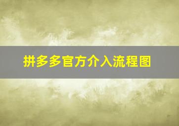 拼多多官方介入流程图