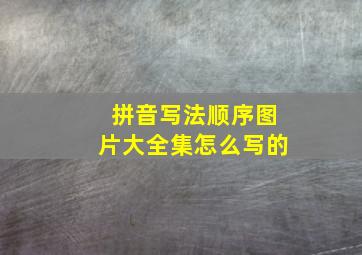 拼音写法顺序图片大全集怎么写的