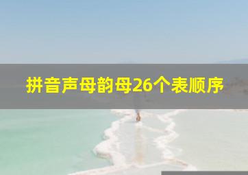 拼音声母韵母26个表顺序