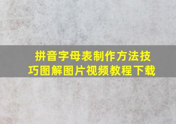 拼音字母表制作方法技巧图解图片视频教程下载