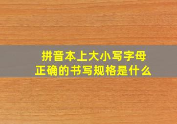 拼音本上大小写字母正确的书写规格是什么