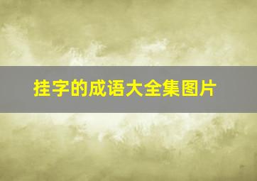 挂字的成语大全集图片