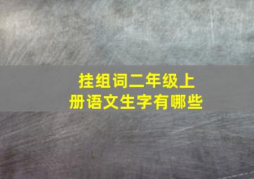 挂组词二年级上册语文生字有哪些