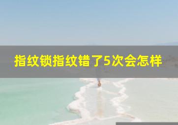 指纹锁指纹错了5次会怎样