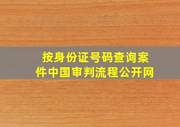 按身份证号码查询案件中国审判流程公开网