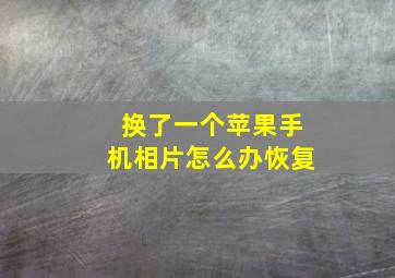 换了一个苹果手机相片怎么办恢复