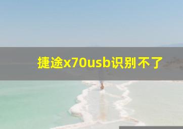 捷途x70usb识别不了