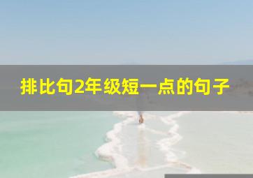 排比句2年级短一点的句子