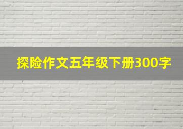 探险作文五年级下册300字