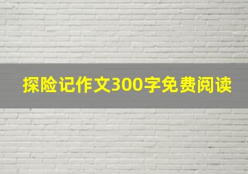 探险记作文300字免费阅读