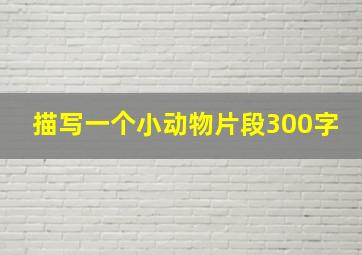 描写一个小动物片段300字