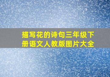 描写花的诗句三年级下册语文人教版图片大全