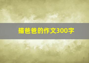 描爸爸的作文300字