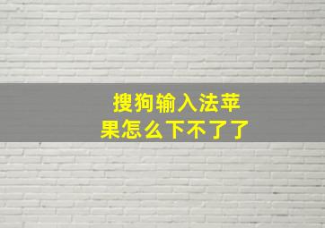 搜狗输入法苹果怎么下不了了