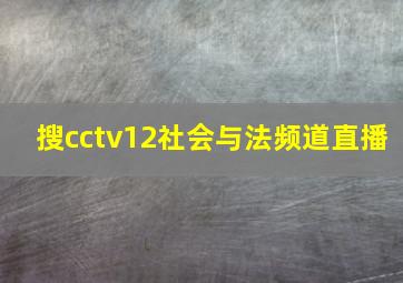 搜cctv12社会与法频道直播