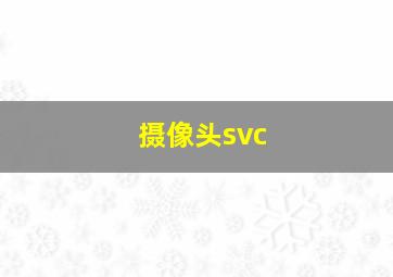 摄像头svc