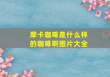 摩卡咖啡是什么样的咖啡啊图片大全