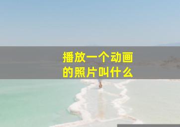 播放一个动画的照片叫什么