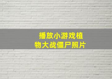 播放小游戏植物大战僵尸照片