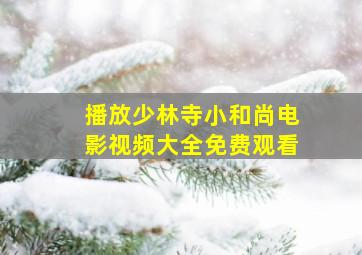 播放少林寺小和尚电影视频大全免费观看