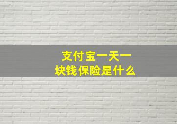 支付宝一天一块钱保险是什么