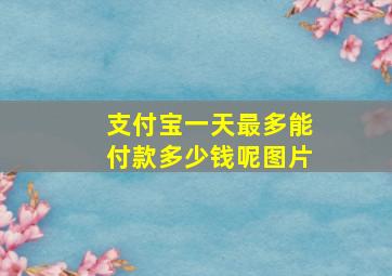 支付宝一天最多能付款多少钱呢图片