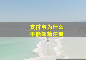 支付宝为什么不能邮箱注册