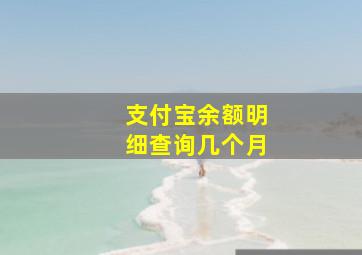 支付宝余额明细查询几个月