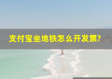 支付宝坐地铁怎么开发票?