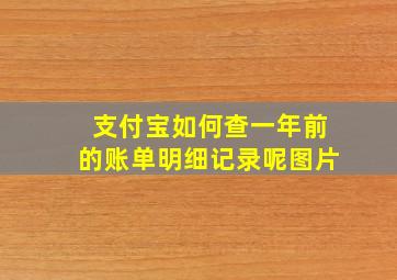 支付宝如何查一年前的账单明细记录呢图片