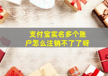 支付宝实名多个账户怎么注销不了了呀