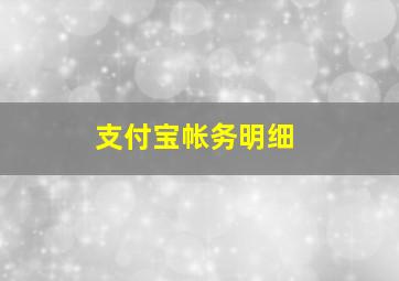 支付宝帐务明细