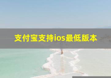 支付宝支持ios最低版本