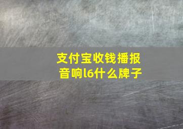 支付宝收钱播报音响l6什么牌子