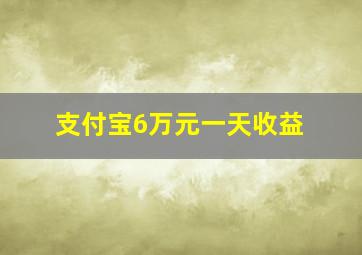 支付宝6万元一天收益