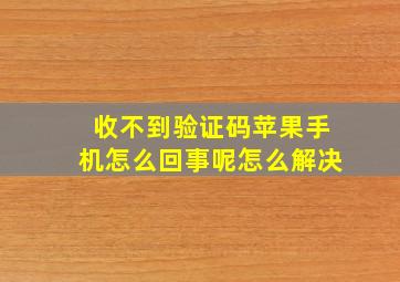 收不到验证码苹果手机怎么回事呢怎么解决